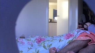 Candid feet caught in bed - Long hairy male legs - MANLYFOOT - 14 image