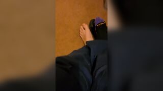 Male soles close up POV with sock pull and close up of my deep wrinkles - 2 image