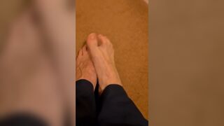 Male soles close up POV with sock pull and close up of my deep wrinkles - 9 image
