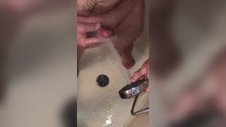 Water Jet Orgasm - Hands Free Cumshot within a few minutes of showering my cock with high pressure - 10 image