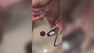 Water Jet Orgasm - Hands Free Cumshot within a few minutes of showering my cock with high pressure - 15 image