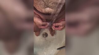 Water Jet Orgasm - Hands Free Cumshot within a few minutes of showering my cock with high pressure - 4 image