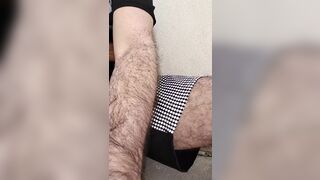 Handjob outdoor cum slow mo Morning routine