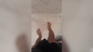 teen masturbating secretly in the bathroom almost got caught - 11 image
