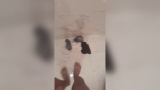 teen masturbating secretly in the bathroom almost got caught - 6 image