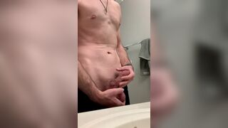 Hung and horny white boy jerks off thick dick with nice cumshot - 4 image