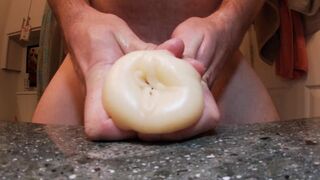 Toy masturbation with epic end