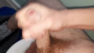 Cute twink boy in blue onesie / jerking off and cumming / teasing and licking for audience - 6 image