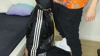 Quick blowjob in trackies and boxer