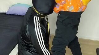 Quick blowjob in trackies and boxer