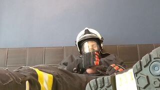 Firefighter Jerking off in Fire Gear - 10 image