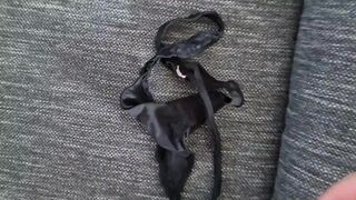 Wearing Sabrinas Thong + Cumshot