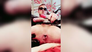 Slutboyben CAM4 Sexy Latex Pig Fucked with Horse Cock Dildo