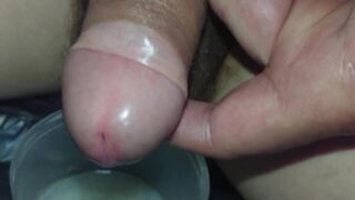 Soft uncut cock slow edge leaking huge load without orgasm - 15 image