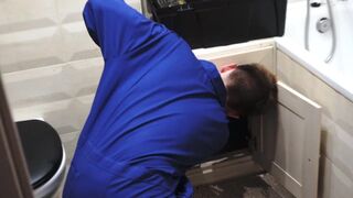 The plumber came to fix the pipes