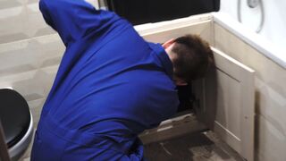 The plumber came to fix the pipes