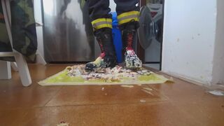 Firefighter Stomping Food with Haix fire Hero 2 - 11 image