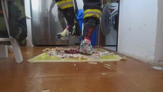 Firefighter Stomping Food with Haix fire Hero 2 - 13 image