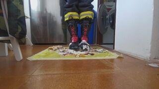 Firefighter Stomping Food with Haix fire Hero 2 - 9 image