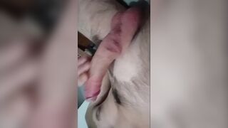 Masturbation and big cumshot on me