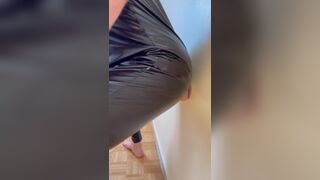 I suck dildo and fuck myself in latex - 15 image