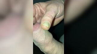 Foreskin jerk off with thick cumshot