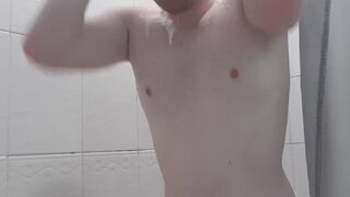 Sexy Boy Showers / Voyeur And Uncut Cock / Foreskin Play And Washing - 5 image
