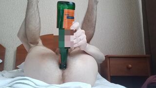 man / boy fucks himself with a bottle in the ass (anal) - 11 image