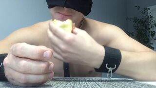 Eating an apple representing the Masters dirty ass - 14 image