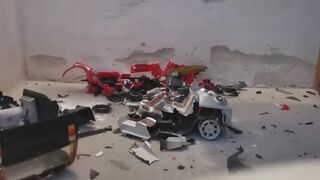 Stomping an Old Toy Truck with my Army Boots