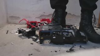 Stomping an Old Toy Truck with my Army Boots