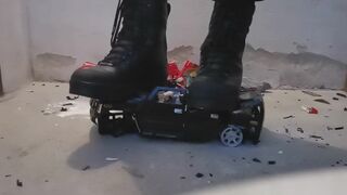 Stomping an Old Toy Truck with my Army Boots