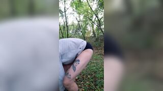 NAKED IN THE WOOD AND CUMSHOT - 4 image