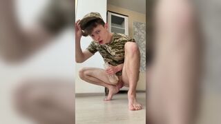 Inexperienced Soldier with Huge Cock & FLESHLIGHT FUCK / Boy Next Door / Cute / Fit / Naughty - 10 image