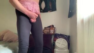 Leggings & Panties | I get hard and jerk off to cum on my yoga pants
