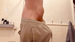 Playing with myself  while shaving-in sweatpants - 14 image