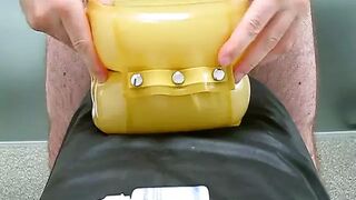 Strong ejaculation in a latex waterwing
