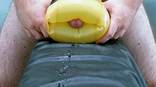 Strong ejaculation in a latex waterwing - 13 image