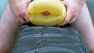 Strong ejaculation in a latex waterwing