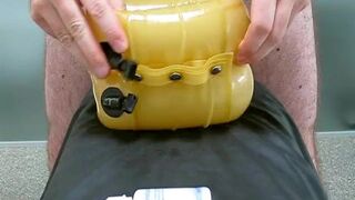 Strong ejaculation in a latex waterwing