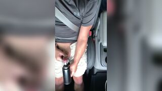 Cumming in truck with vibrator toy. - 11 image