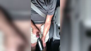 Cumming in truck with vibrator toy. - 15 image