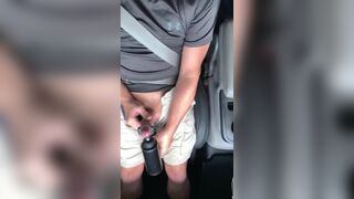 Cumming in truck with vibrator toy. - 3 image