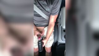 Cumming in truck with vibrator toy. - 5 image