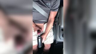 Cumming in truck with vibrator toy. - 9 image