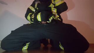 Firefighter Jerking Off in Gear - 7 image