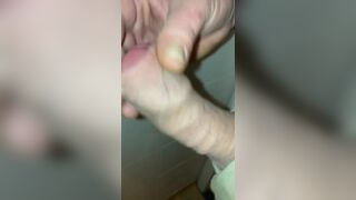 Foreskin close up cockhead edging and cumshot
