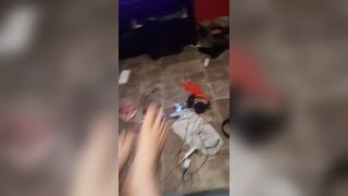 Crossdresser puts dildo in ass then fucks a fleshlight