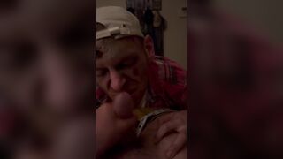 horny ginger beard zombie deep throats and sucks the cum out of a friend