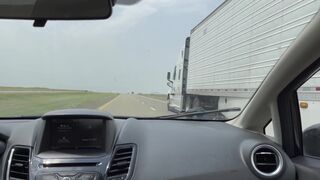 Giving my buddy a handjob on the highway while driving